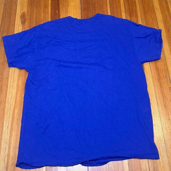 Gildan Men's Purple and Blue T-shirt - Picture 2 of 3